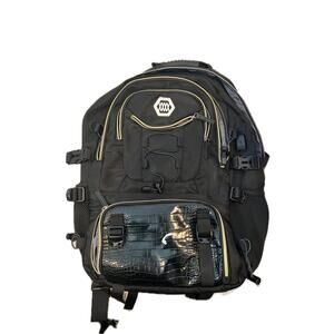 Temu Laptop Backpack Black Gray w Shoe Compartment